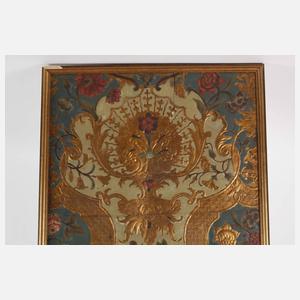 Fragment einer barocken Ledertapete