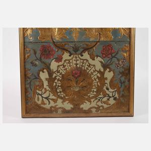 Fragment einer barocken Ledertapete