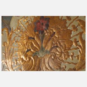 Fragment einer barocken Ledertapete