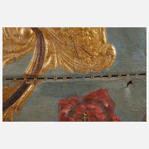 Fragment einer barocken Ledertapete