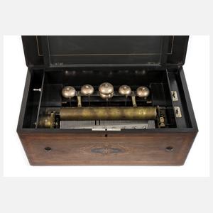 Walzenspieldose mit Glockenspiel