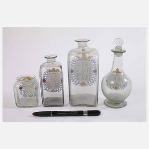 Vier barocke Apothekergefäße