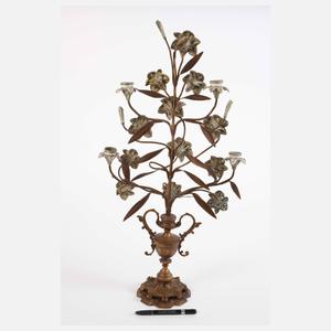 Paar florale Leuchter