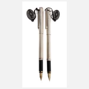 Paar Füllfederhalter Silber