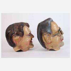 Übergroße Fastnachtslarven