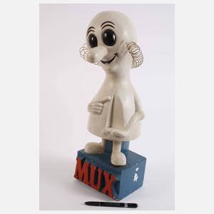 Zwei Werbeaufsteller "Mux"