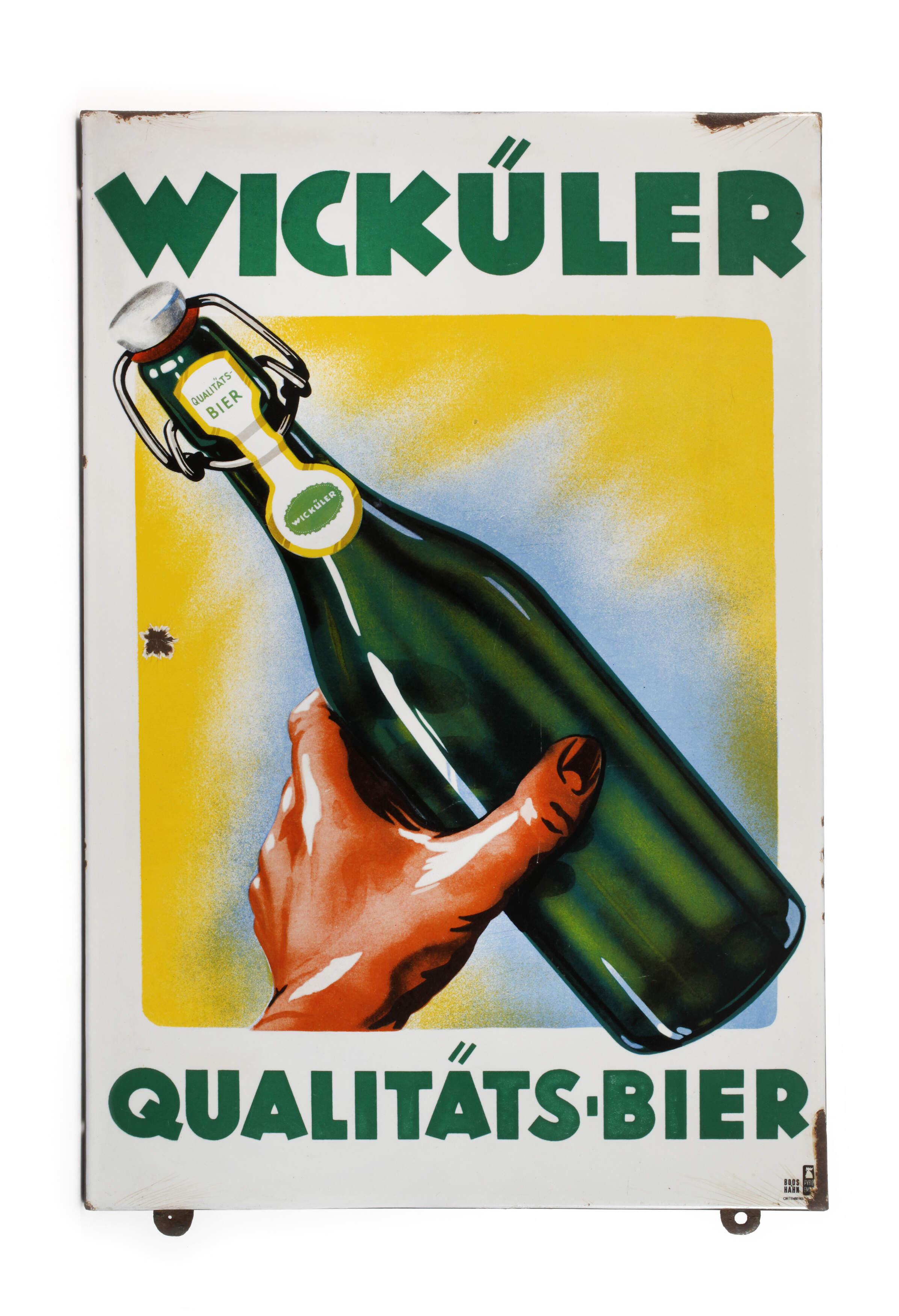 Emailleschild Wicküler