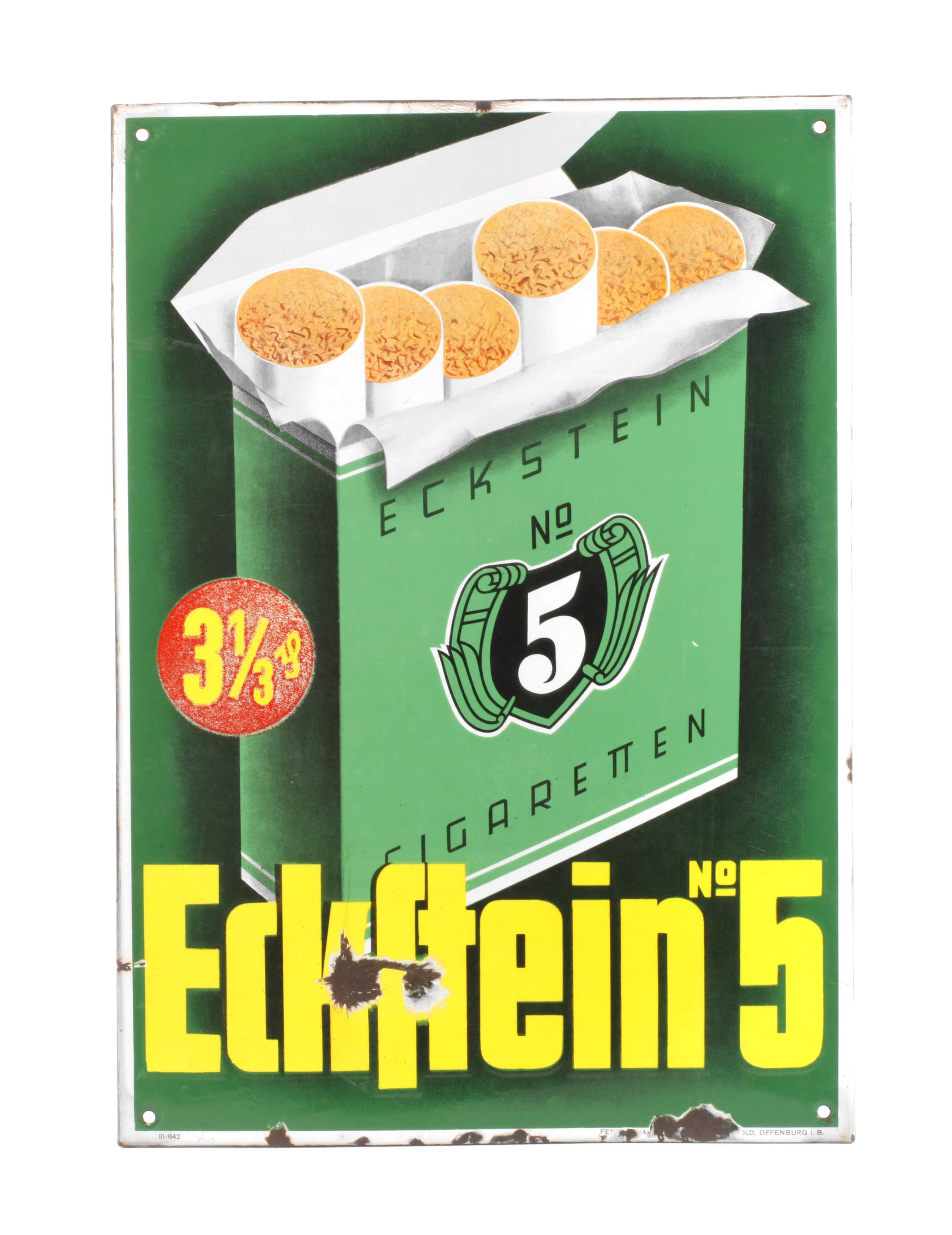 Emailleschild Eckstein