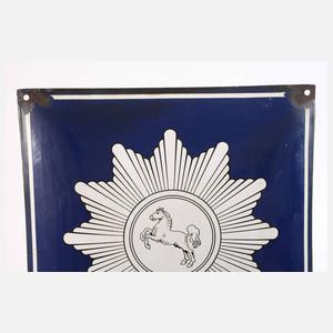 Emailleschild Polizei