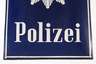 Emailleschild Polizei