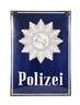 Emailleschild Polizei