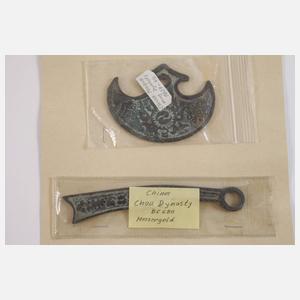 Konvolut Lochmünzen und Zahlungsmittel China