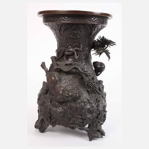 Paar prachtvolle Bronzevasen