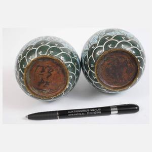 Paar Cloisonnévasen China