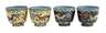 Vier Koppchen Cloisonné