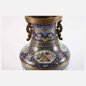 Große Vase Cloisonné