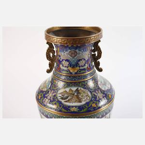 Große Vase Cloisonné