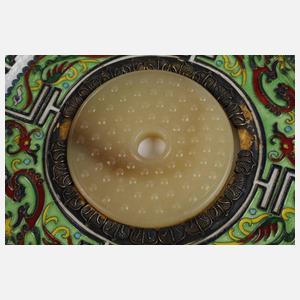 Cloisonnéschale mit Bi-Scheibe