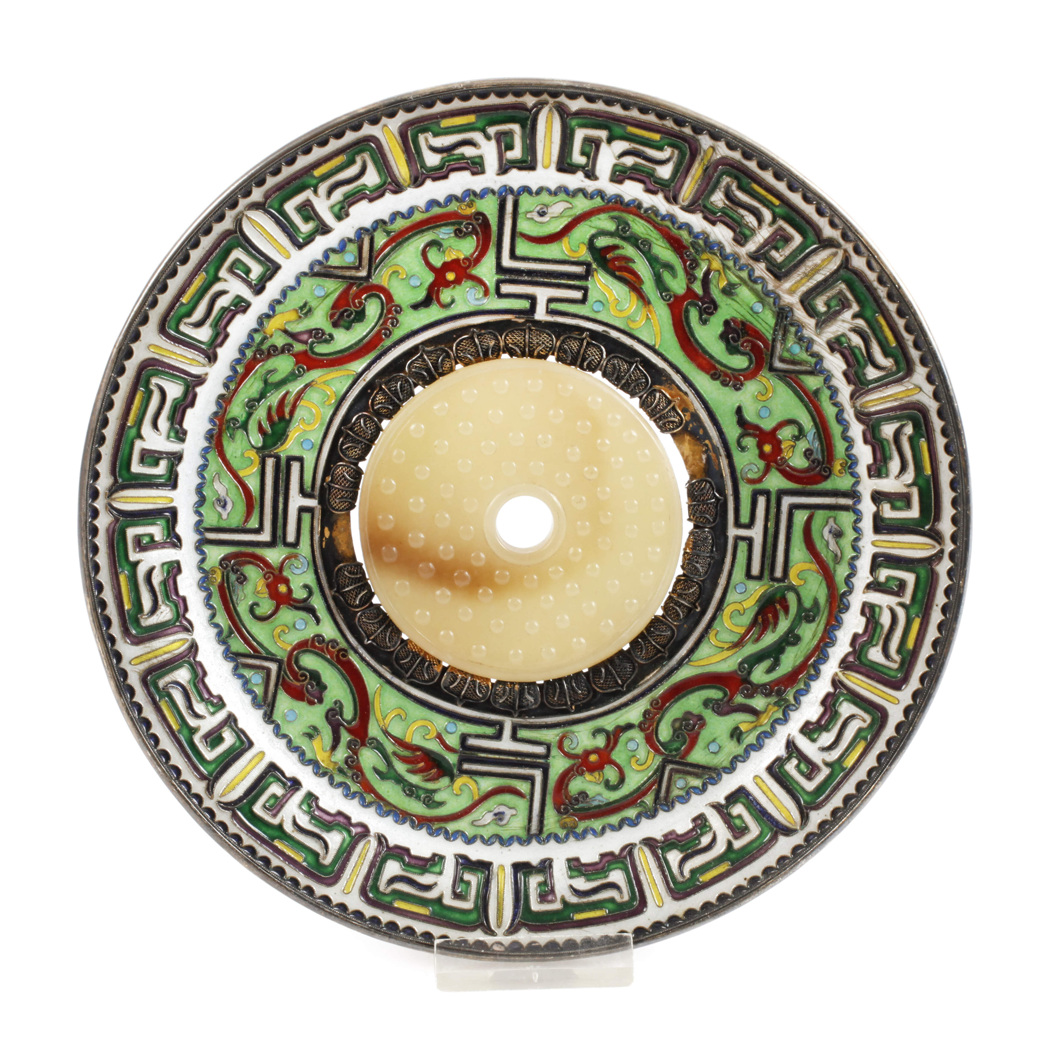 Cloisonnéschale mit Bi-Scheibe