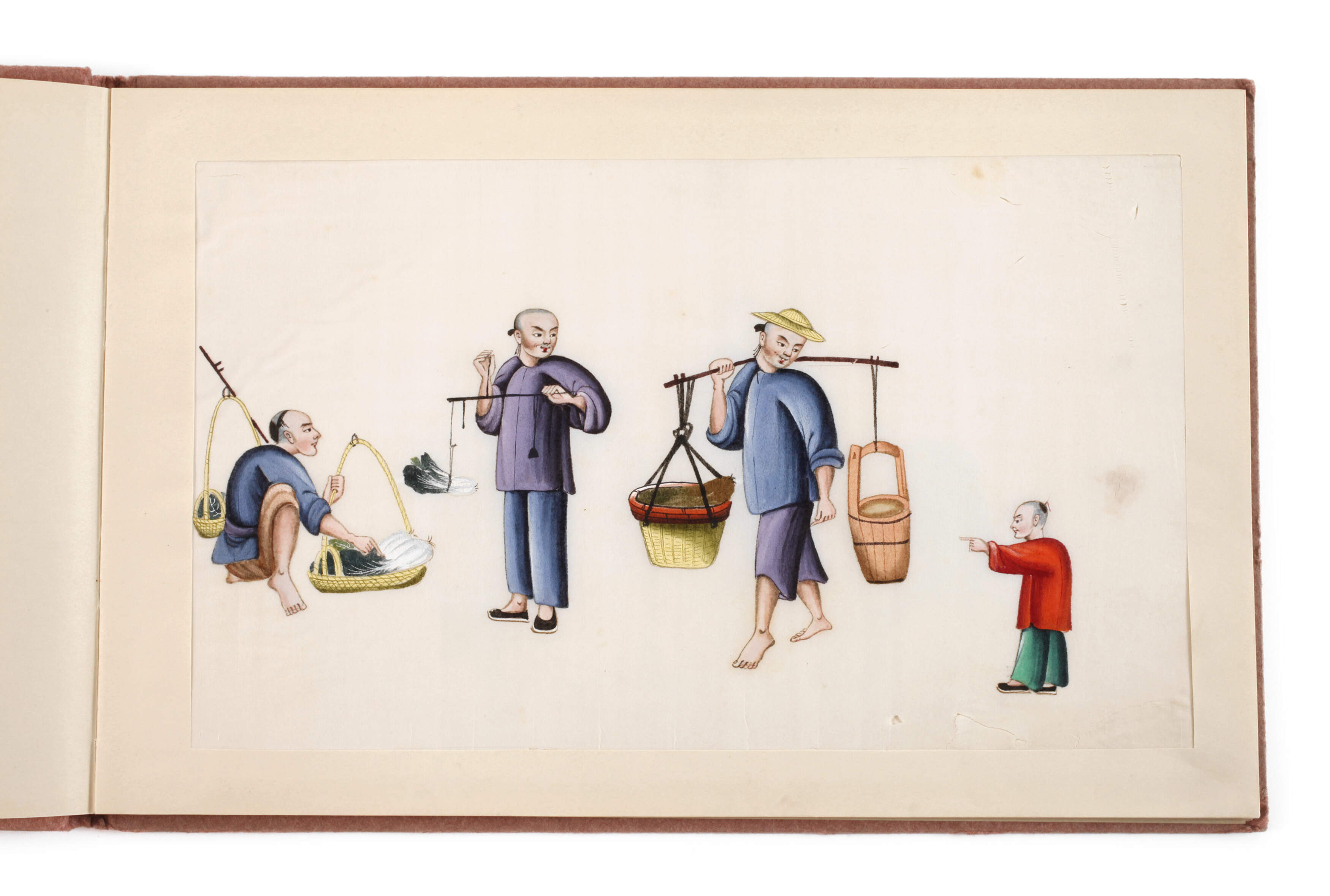 Konvolut Gouachen im Album