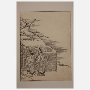 Konvolut Holzschnitte in Mappe