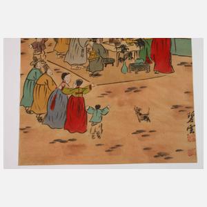 Minhwa mit Genreszene