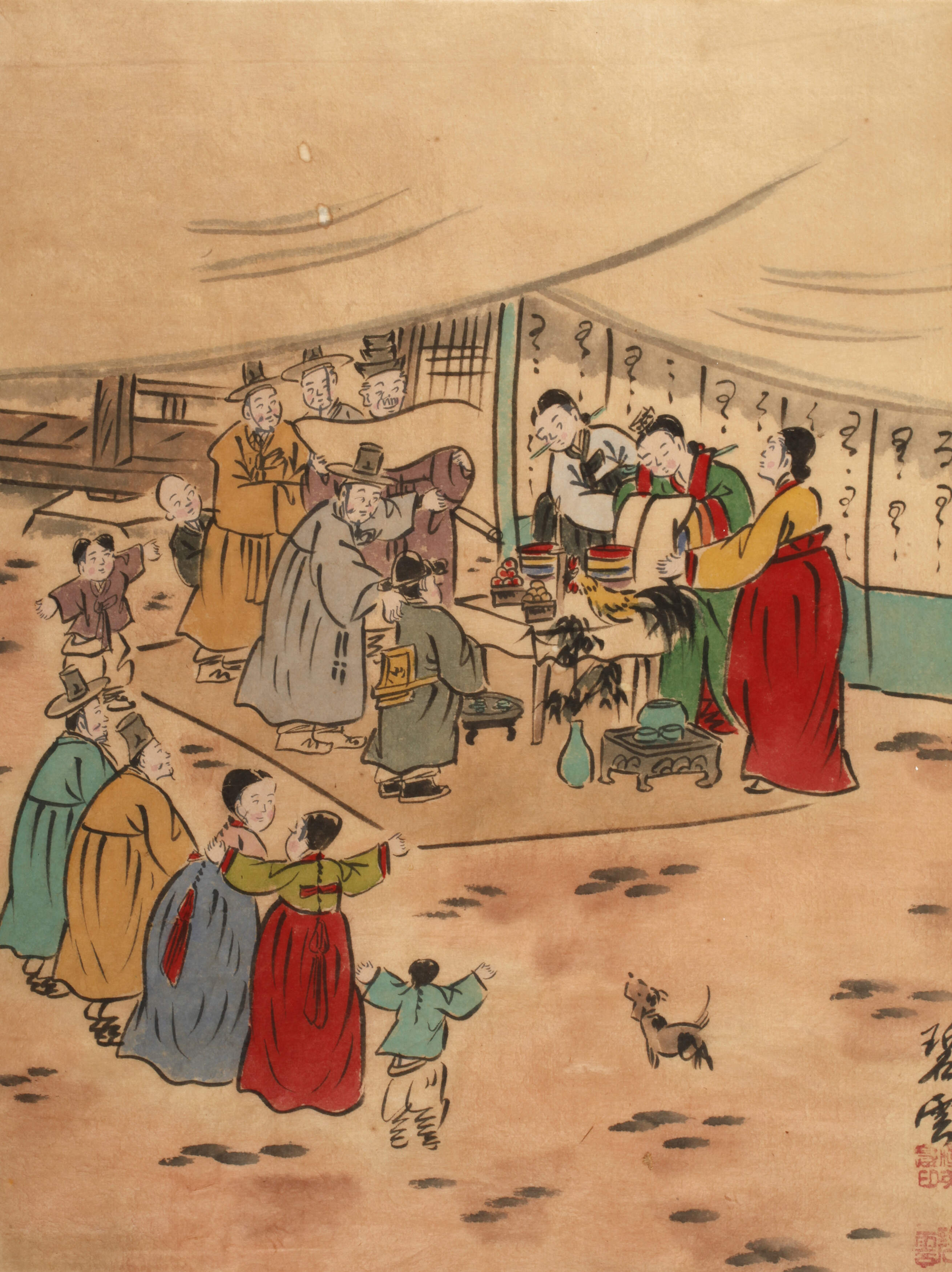 Minhwa mit Genreszene