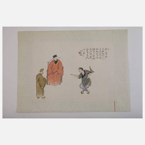 Drei figürliche Mischtechniken