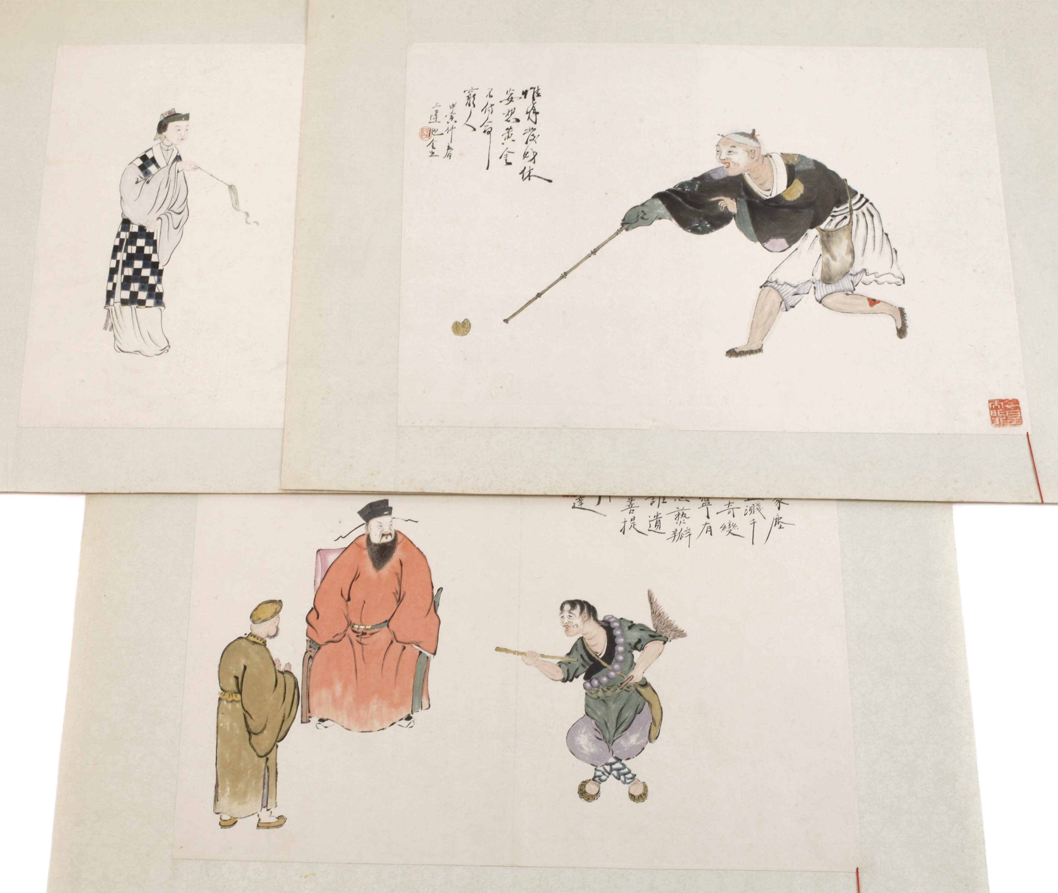 Drei figürliche Mischtechniken