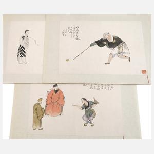 Drei figürliche Mischtechniken