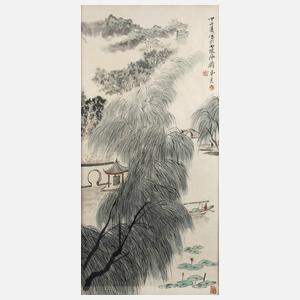 Tuschmalerei Landschaft