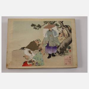 Fünf japanische Leporellos aus der Meiji-Zeit