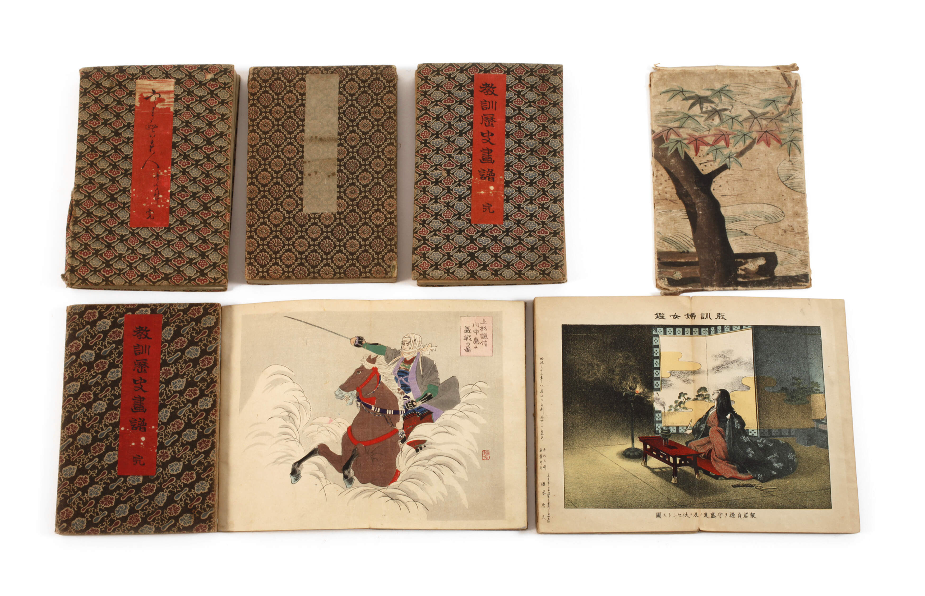 Fünf japanische Leporellos aus der Meiji-Zeit