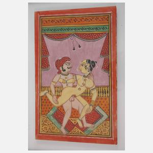 Drei Gouachen Erotika