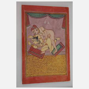 Drei Gouachen Erotika