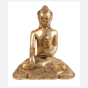 Geschnitzte Buddhaplastik