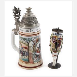 Reservistenkrug und -pfeife Train Batl. Darmstadt