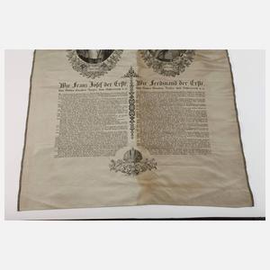 Seidenwebbild Kaisertum Österreich