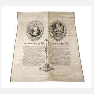 Seidenwebbild Kaisertum Österreich