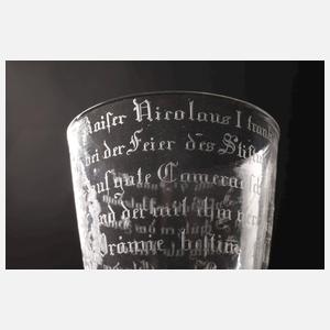 Regimentsglas "Es Lebe der Kaiser"