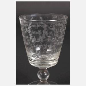 Regimentsglas "Es Lebe der Kaiser"