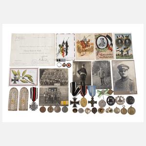 Konvolut Orden und Effekten 1. Weltkrieg