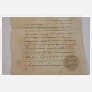 Verleihungsurkunde Wladimir-Orden an von der Heydte