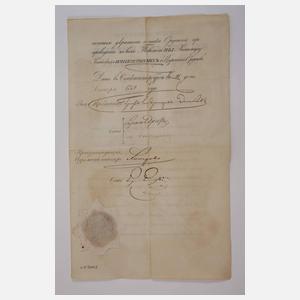 Verleihungsurkunde Wladimir-Orden an von der Heydte