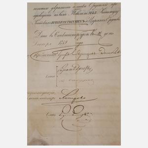 Verleihungsurkunde Wladimir-Orden an von der Heydte