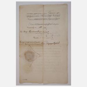 Verleihungsurkunde St.-Anna-Orden an von der Heydte