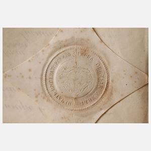 Verleihungsurkunde St.-Anna-Orden an von der Heydte