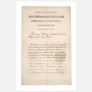 Verleihungsurkunde St.-Anna-Orden an von der Heydte