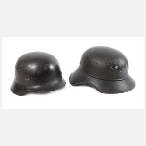 Zwei Stahlhelme 2. Weltkrieg