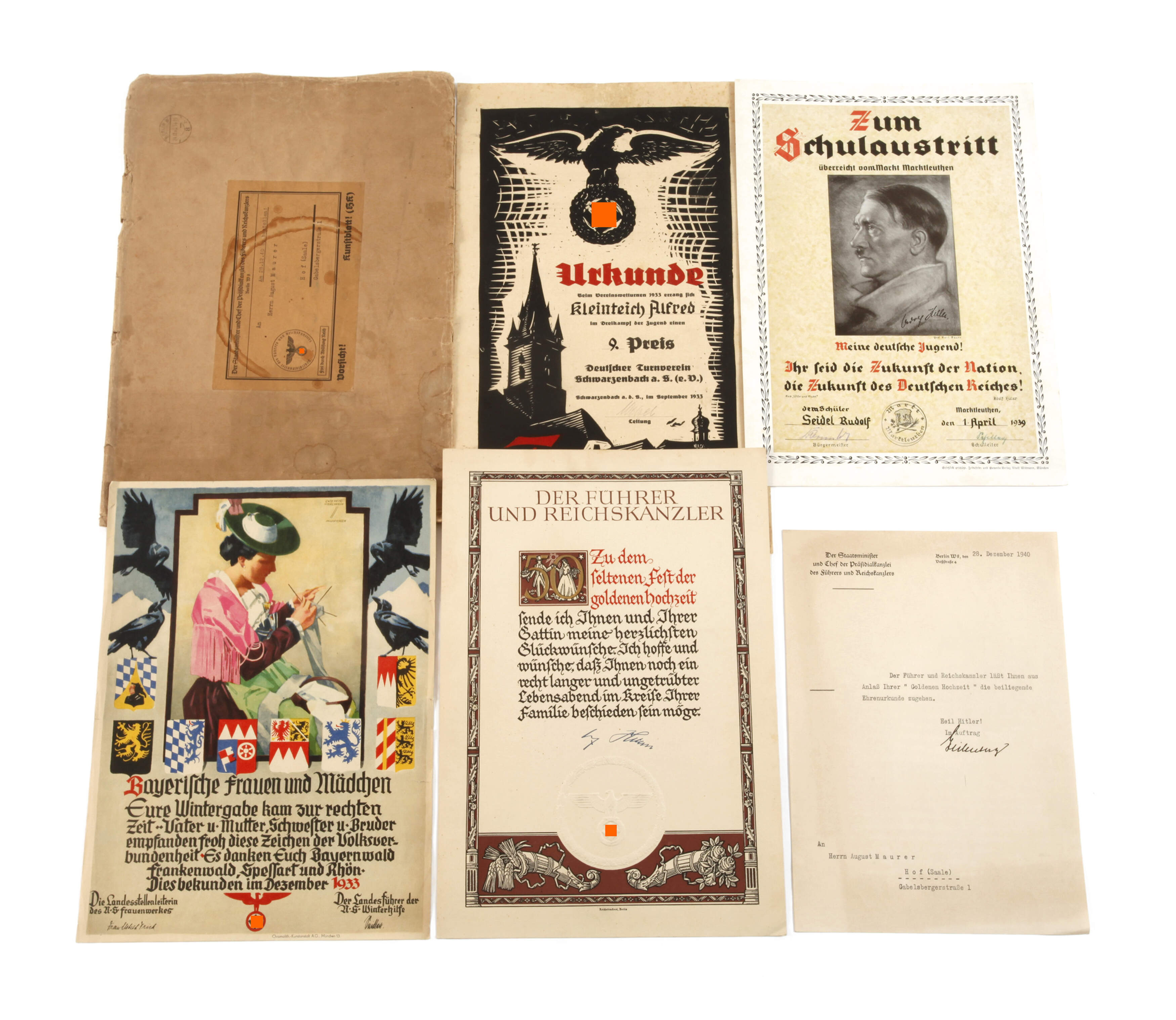 Konvolut Urkunden 3. Reich